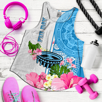 Fiji Women Tank Fiji Day Tanoa Hibiscus Fijian Tapa Masi Pattern