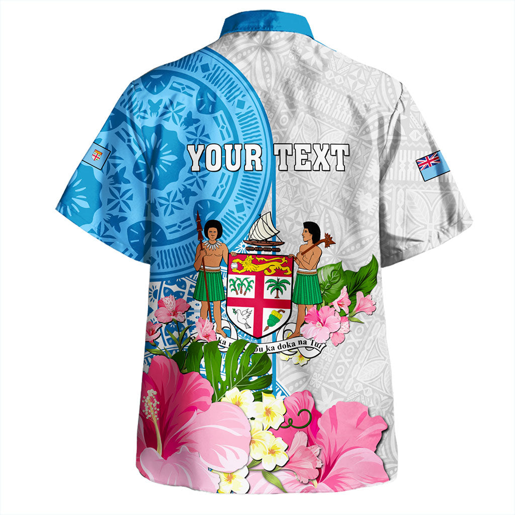 Fiji Custom Personalised Hawaiian Shirt Strong Fire Pattern Gold