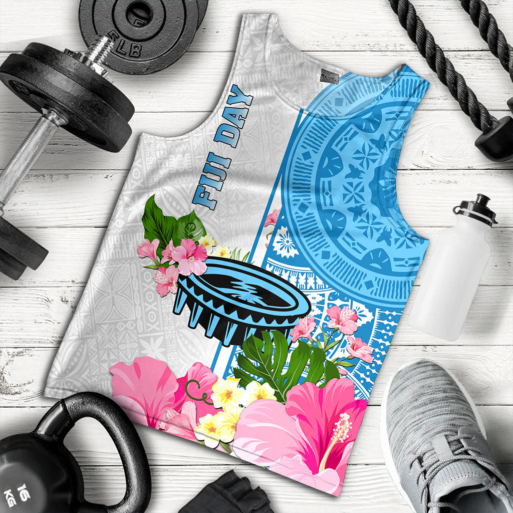Fiji Tank Top Fiji Day Tanoa Hibiscus Fijian Tapa Masi Pattern