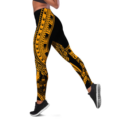 Fiji Legging Polynesian Pattern Gold
