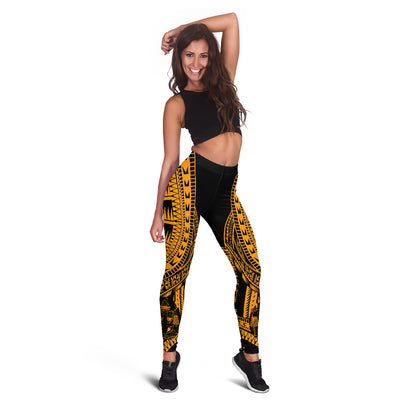 Fiji Legging Polynesian Pattern Gold