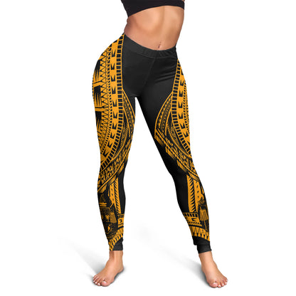 Fiji Legging Polynesian Pattern Gold