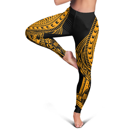 Fiji Legging Polynesian Pattern Gold