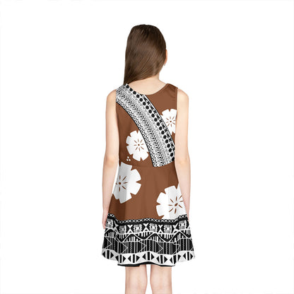 Fiji Girls Sleeveless Sundress Masi Curve