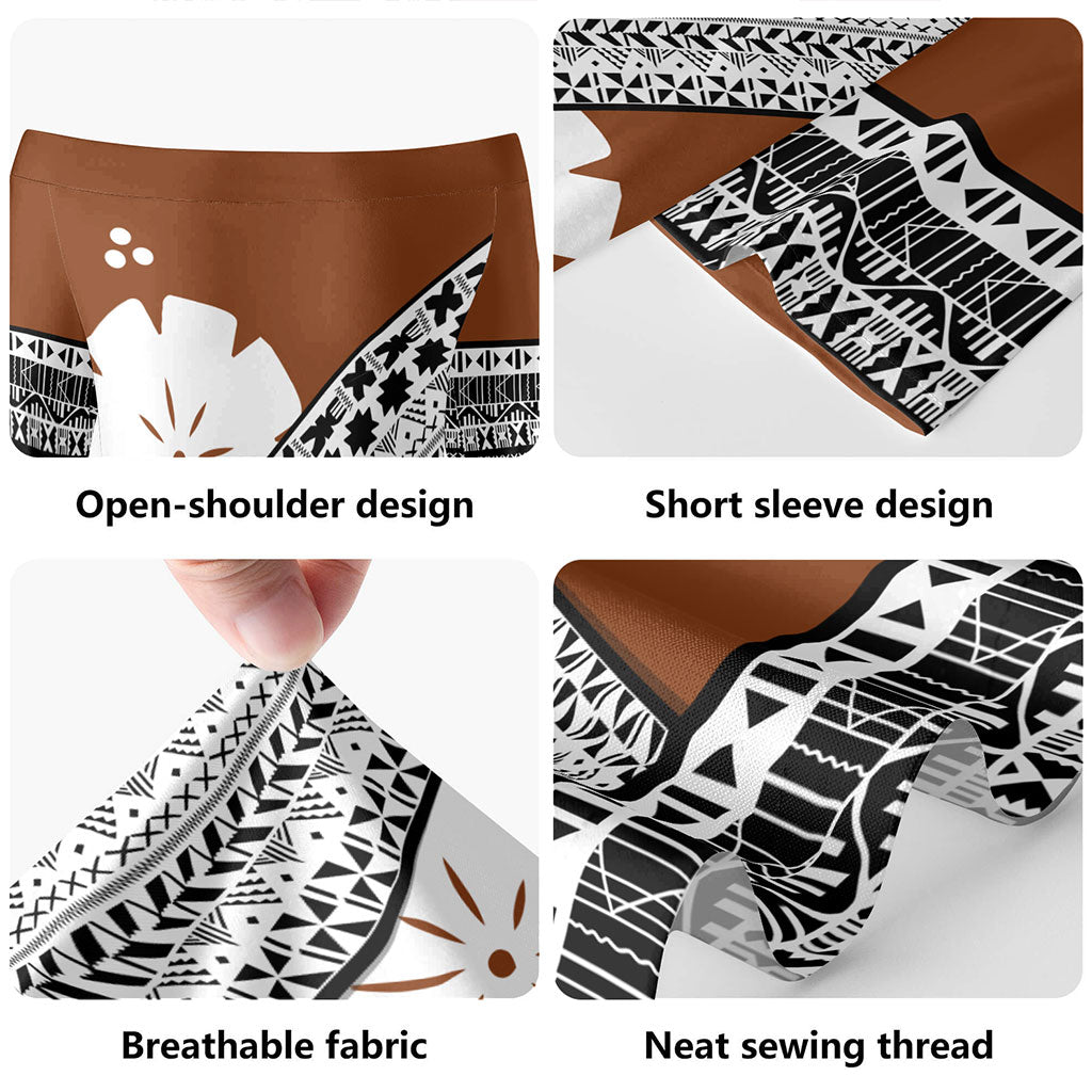 Fiji Combo Short Sleeve Dress And Shirt Masi Curve