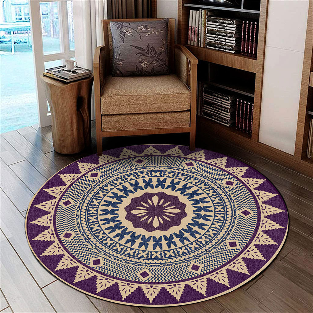 Fiji Rugs Fiji Round Rug Masi Pattern | Polynesian.co