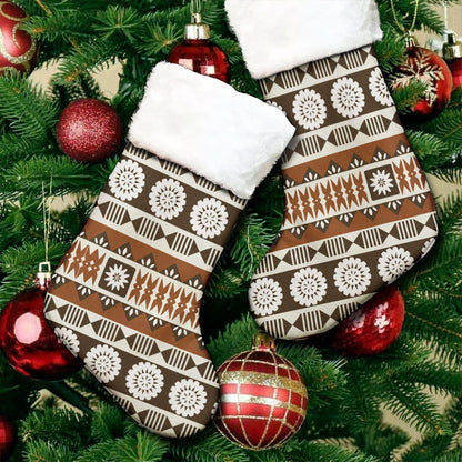 Fiji Christmas Stocking Masi Tapa Clothes