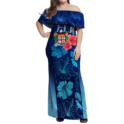 Fiji Combo Dress And Shirt Fijian Traditional Patterns Hibiscus Flowers