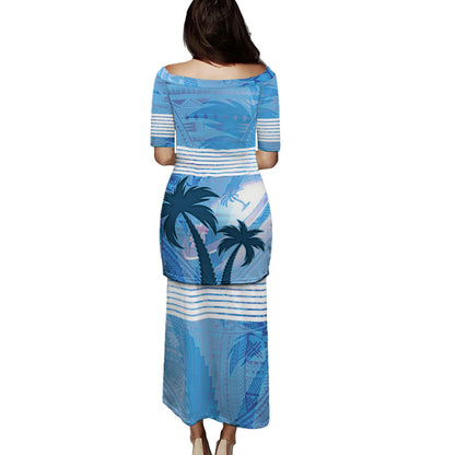 Fiji Puletasi - Noqu Suva Palm Tree Traditional Patterns