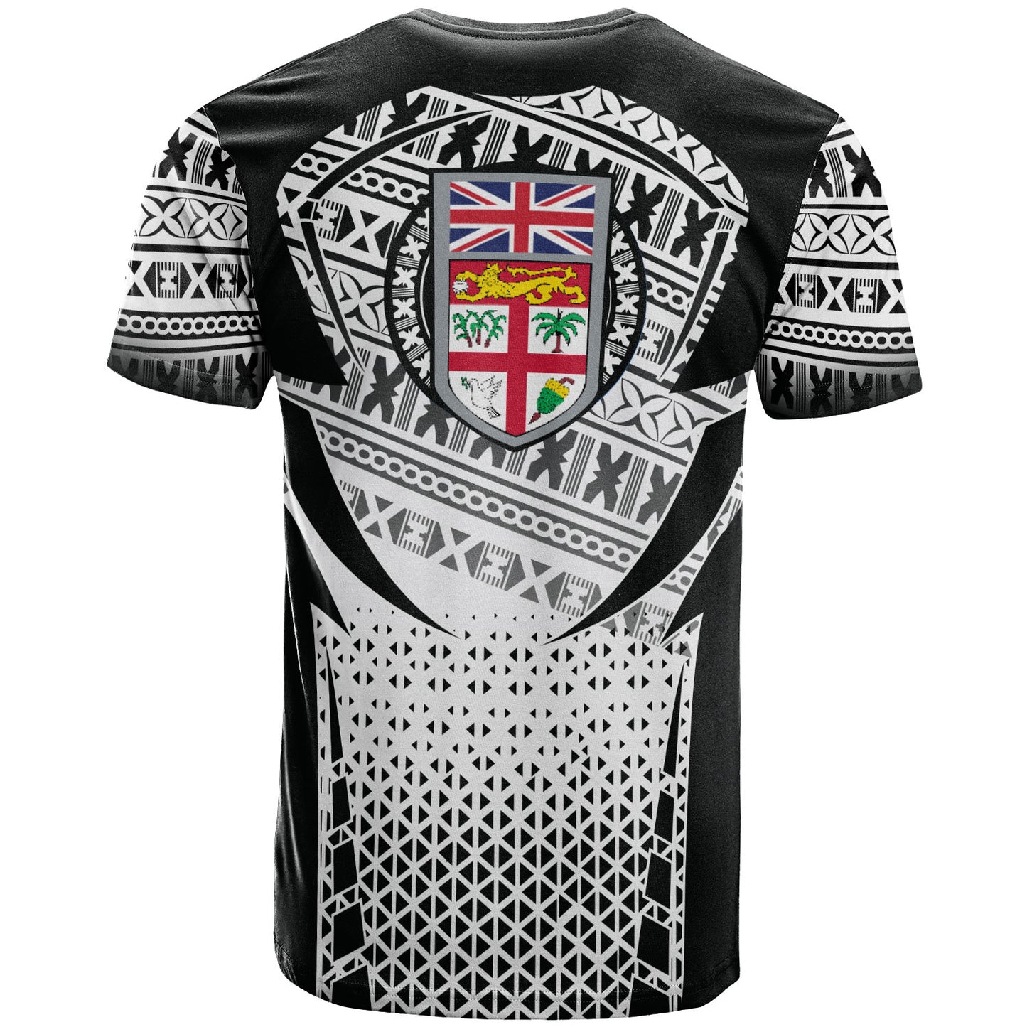 Fiji T-Shirt Flying Fijians Rugby Cup (Black-White Ver)