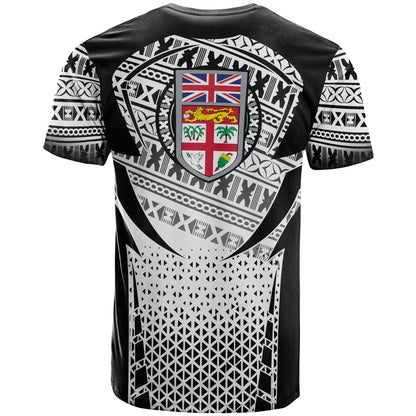 Fiji T-Shirt Flying Fijians Rugby Cup (Black-White Ver)