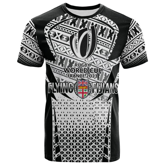 Fiji T-Shirt Flying Fijians Rugby Cup (Black-White Ver)