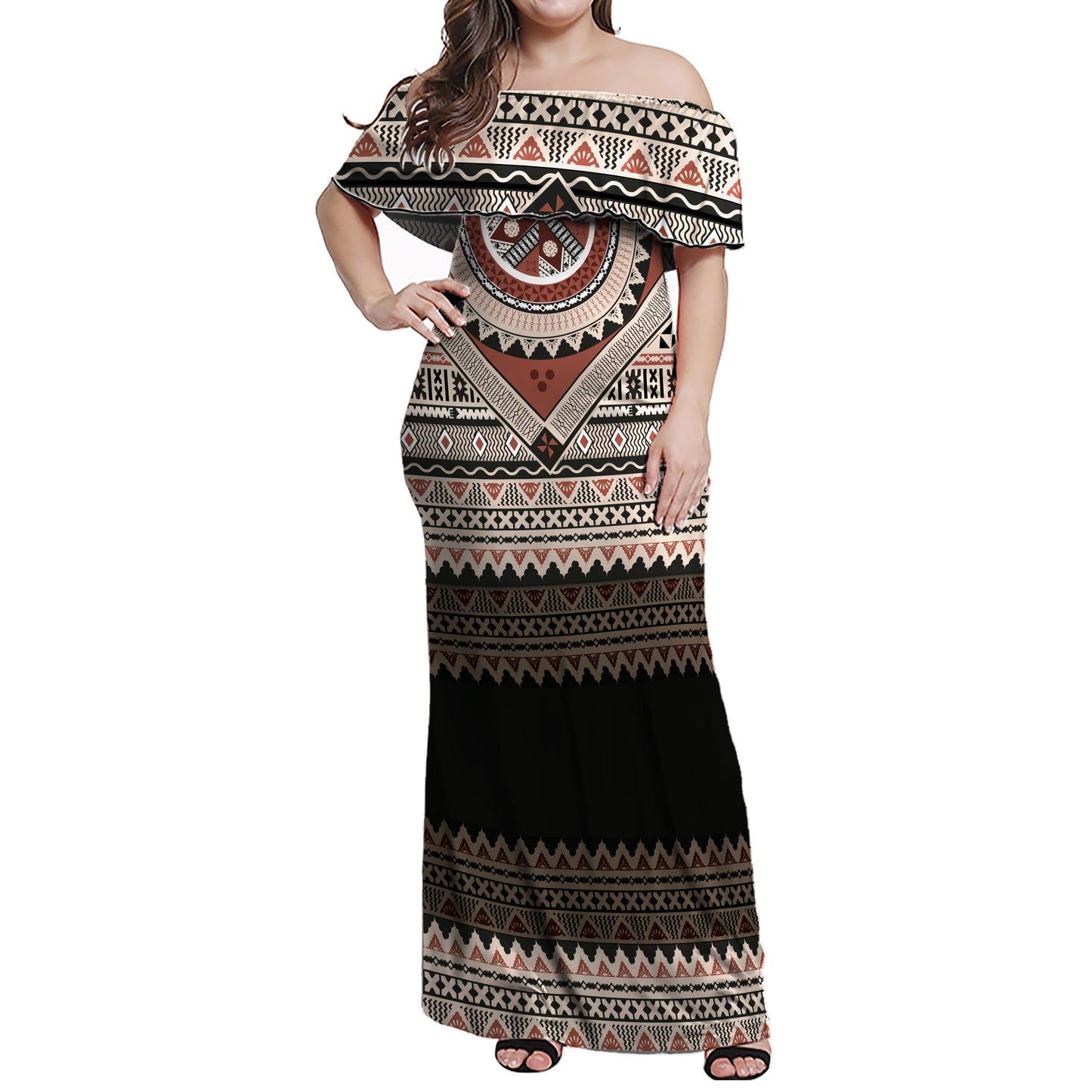 Fiji Combo Dress And Shirt Fiji Traditional Culture - Tapa Cloth