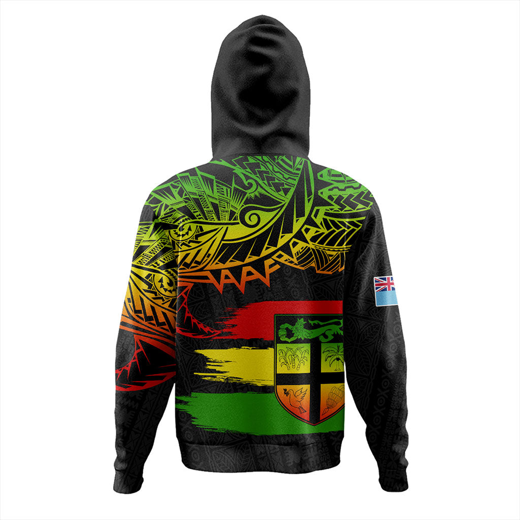 Fiji Hoodie Tribal Melanesia Grunge Reggae