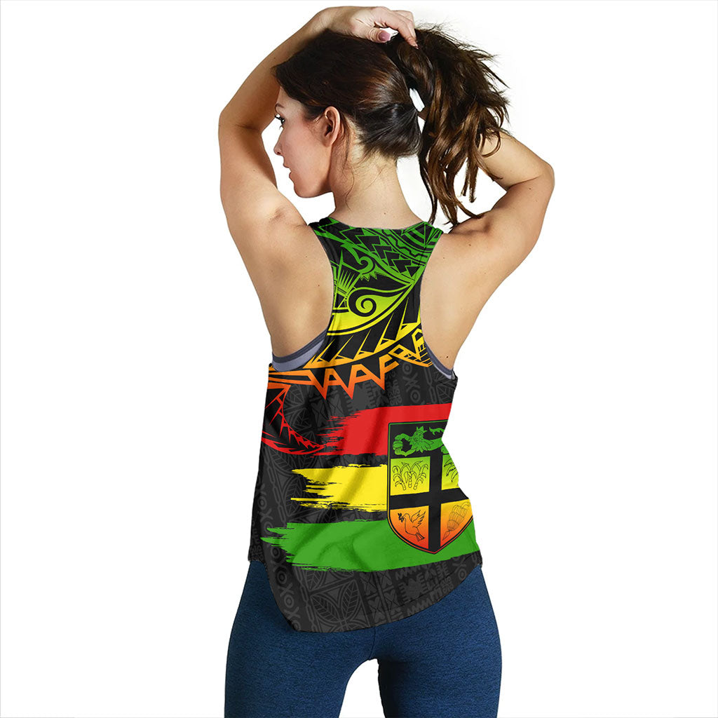 Fiji Women Tank Tribal Melanesia Grunge Reggae