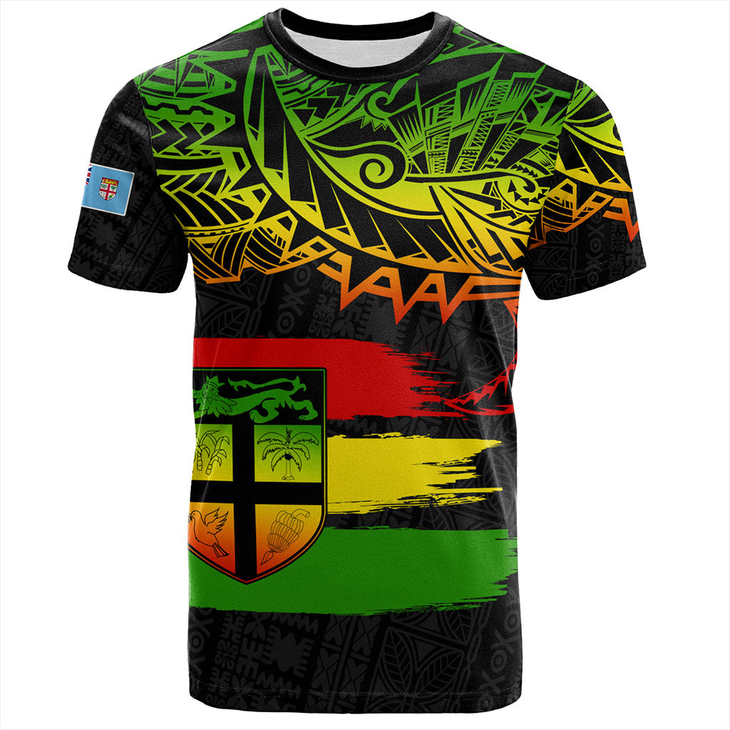 Fiji T-Shirt Tribal Melanesia Grunge Reggae