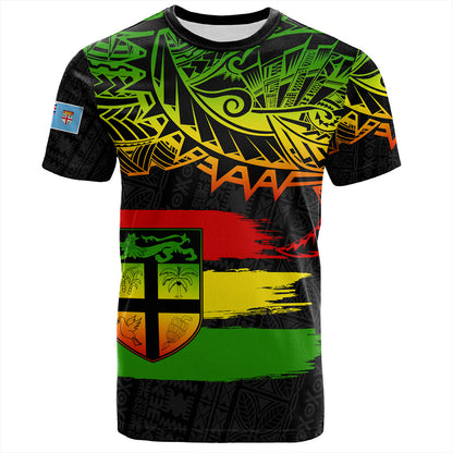 Fiji T-Shirt Tribal Melanesia Grunge Reggae