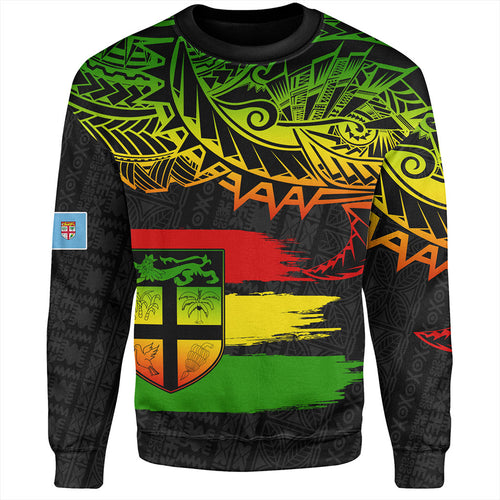 Fiji Sweatshirt Tribal Melanesia Grunge Reggae
