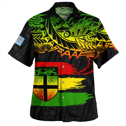 Fiji Hawaiian Shirt Tribal Melanesia Grunge Reggae