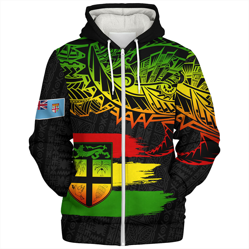 Fiji Sherpa Hoodie Tribal Melanesia Grunge Reggae
