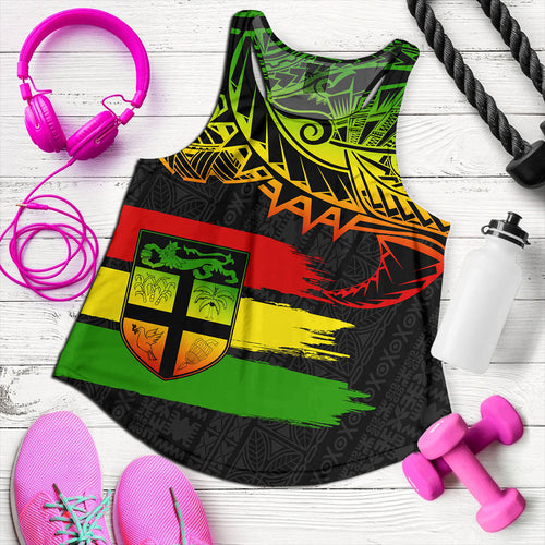 Fiji Women Tank Tribal Melanesia Grunge Reggae