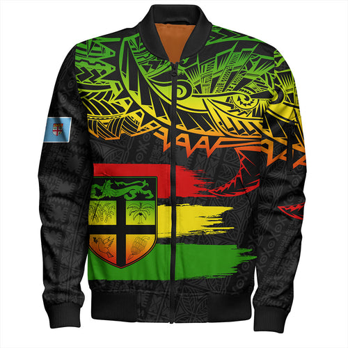Fiji Bomber Jacket Tribal Melanesia Grunge Reggae