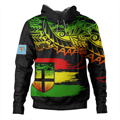 Fiji Hoodie Tribal Melanesia Grunge Reggae