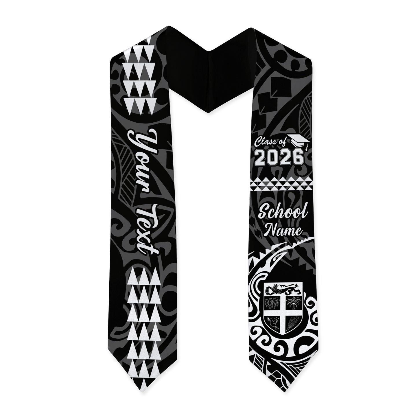 Fiji Graduation Stole Custom Class 2026 Kakau Style