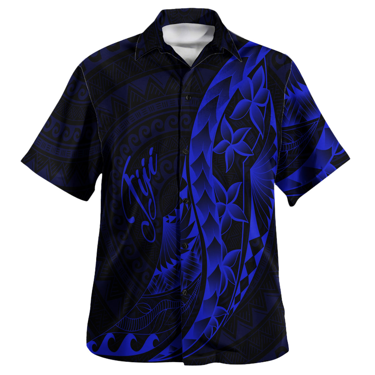 Fiji Custom Personalised Hawaiian Shirt Polynesian Pattern Style