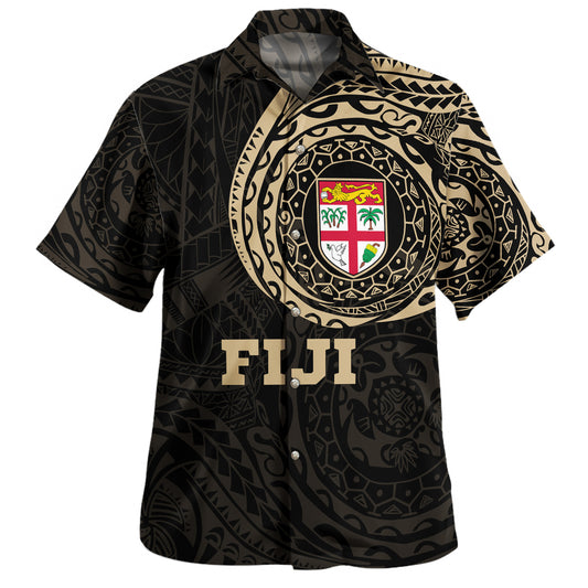 Fiji Hawaiian Shirt Fiji Flag Polynesian Tattoo Style