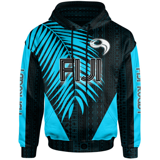 Fiji Hoodie - Rugby With Palm Leaf