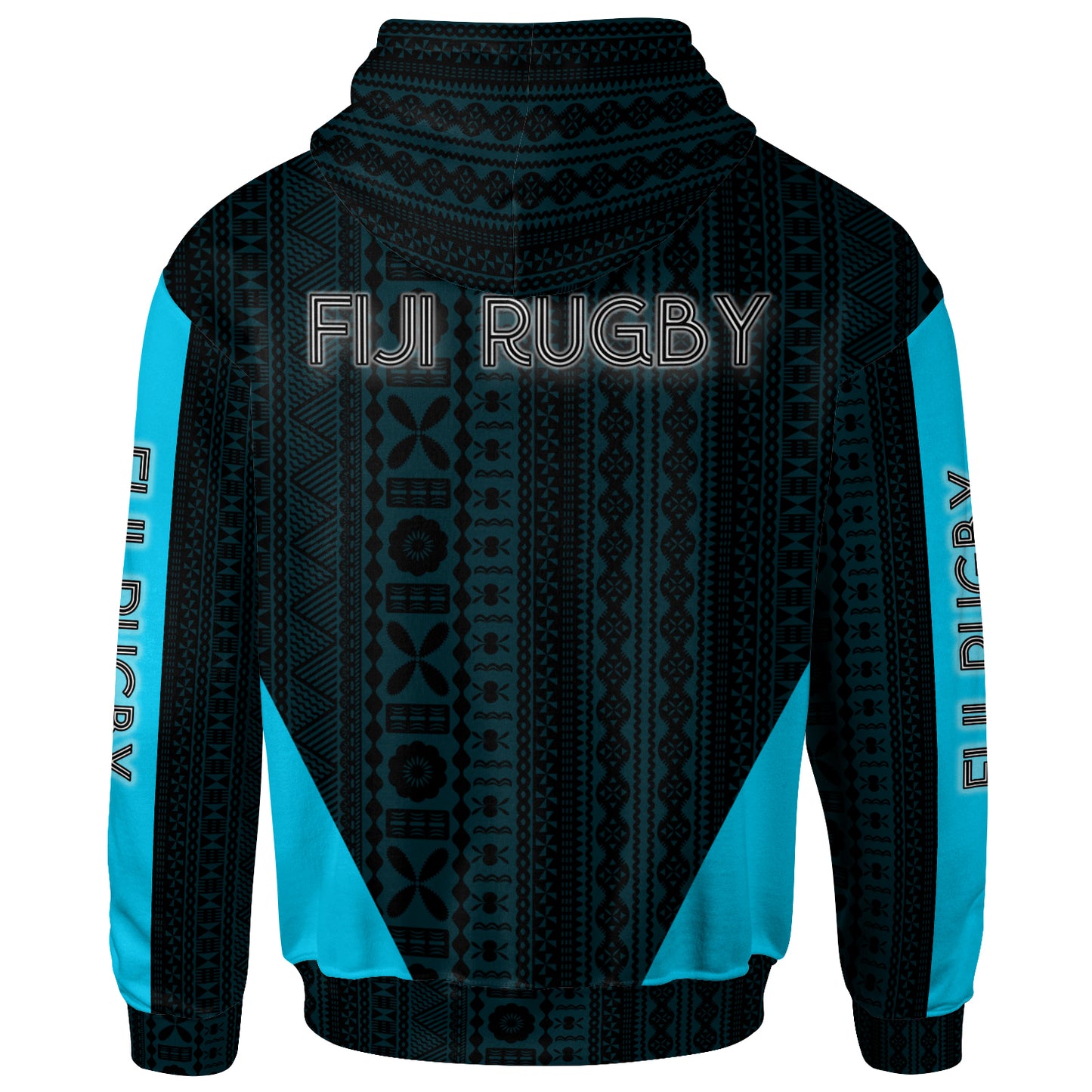 Fiji Hoodie - Rugby With Palm Leaf