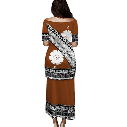 Fiji Combo Puletasi And Shirt Masi Curve