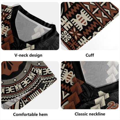 Fiji Rugby Jersey Kesakesa Masi Diamond Tapa Tribal