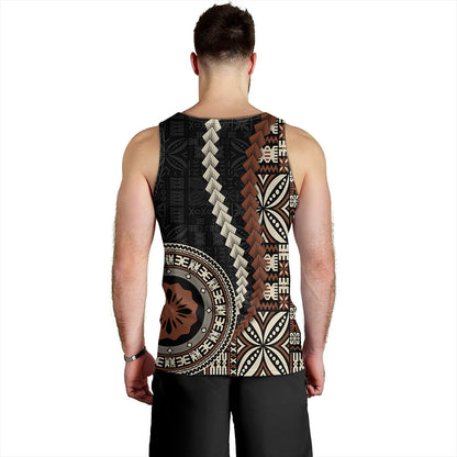 Fiji Tank Top Kesakesa Masi Diamond Tapa Tribal