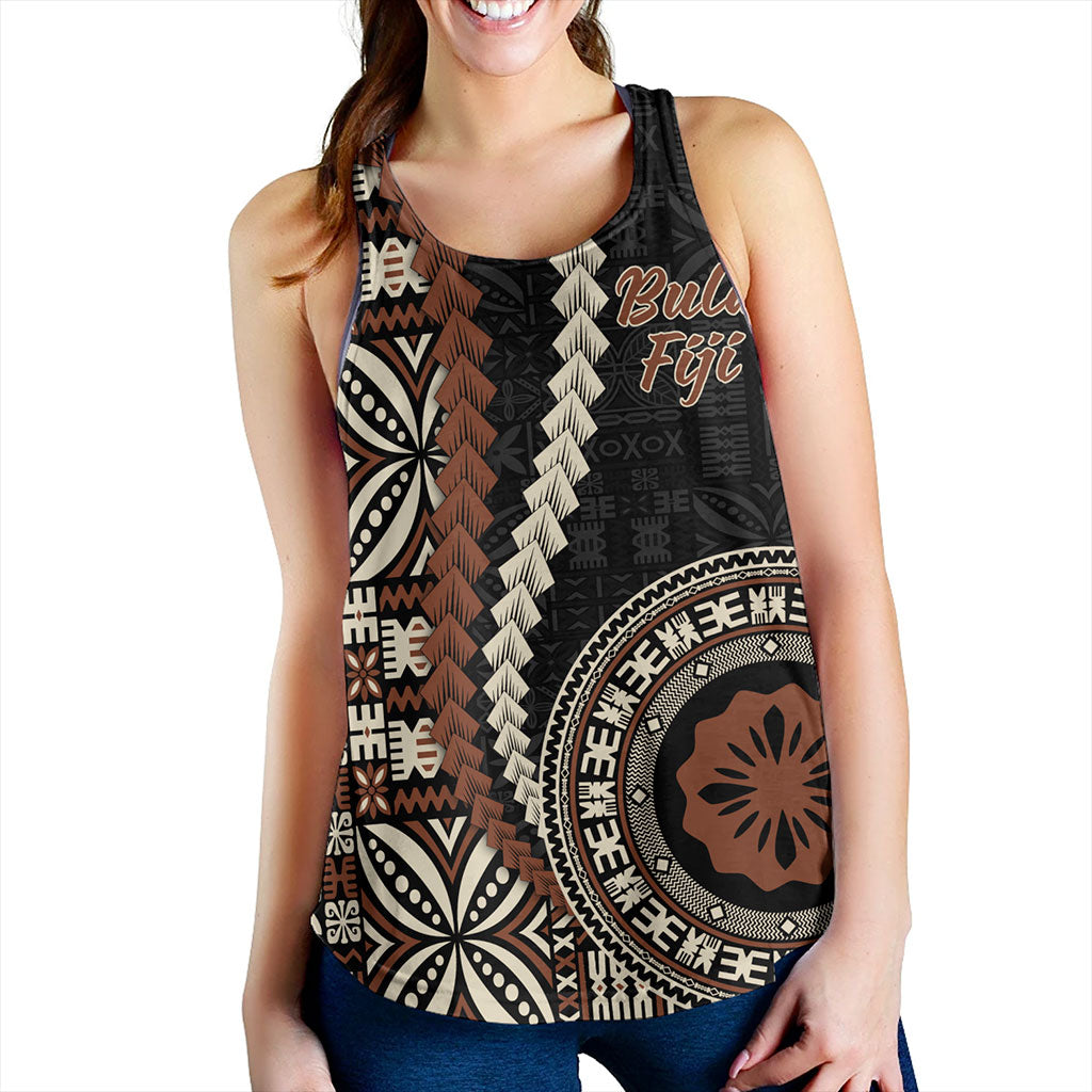 Fiji Women Tank Kesakesa Masi Diamond Tapa Tribal