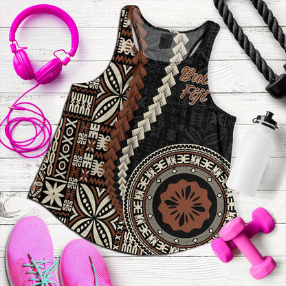 Fiji Women Tank Kesakesa Masi Diamond Tapa Tribal