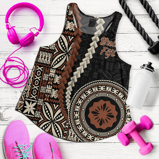 Fiji Women Tank Kesakesa Masi Diamond Tapa Tribal