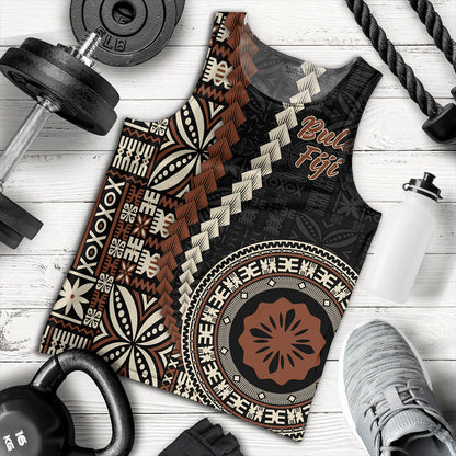 Fiji Tank Top Kesakesa Masi Diamond Tapa Tribal