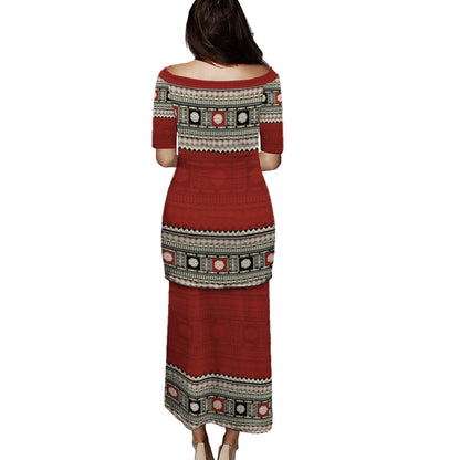Fijian Masi Traditional Patterns Puletasi