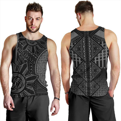 Philippines Tank Top - Filipino Pattern and Sun with Karagumoy