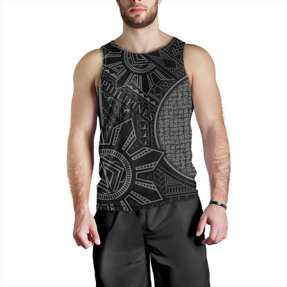 Philippines Tank Top - Filipino Pattern and Sun with Karagumoy