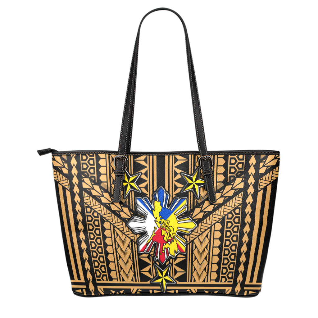 Philippines Filipino Sun And Stars Tribal Tattoo Patterns Style Leather Totes