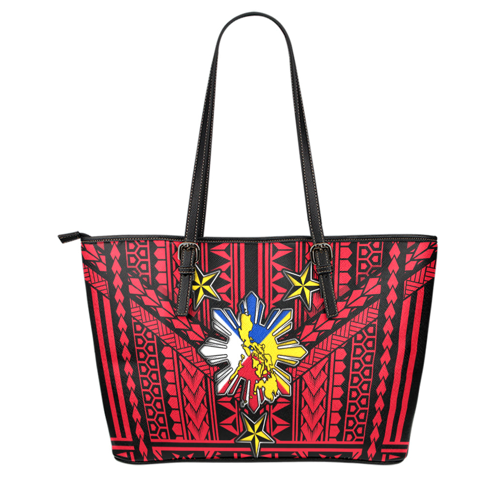 Philippines Filipino Sun And Stars Tribal Tattoo Patterns Style Leather Totes