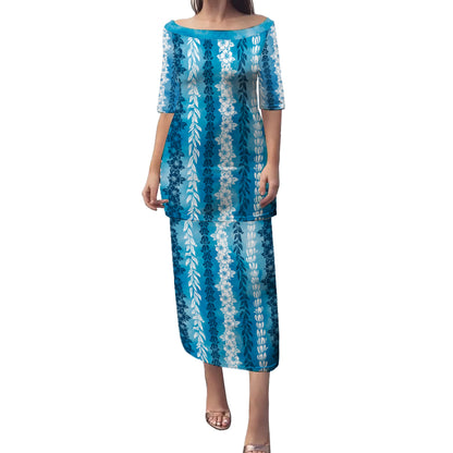 Hawaii Combo Puletasi And Shirt Flower Lie Beautiful