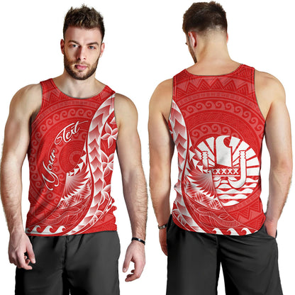 French Polynesia Custom Personalised Tank Top Coat Of Arms Tribal Patterns Style