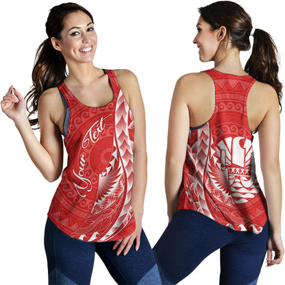 French Polynesia Custom Personalised Women Tank Coat Of Arms Tribal Patterns Style