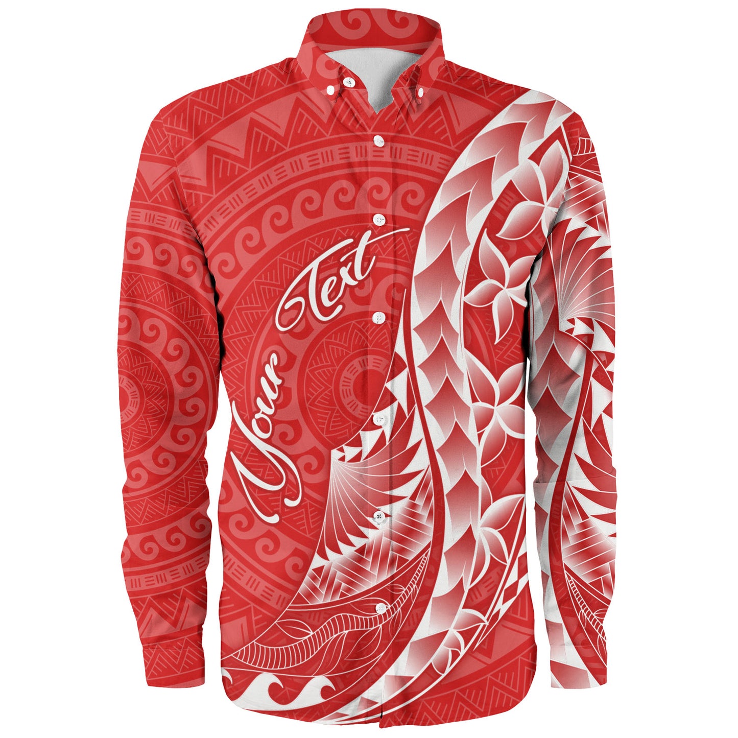 French Polynesia Custom Personalised Long Sleeve Shirt Coat Of Arms Tribal Patterns Style
