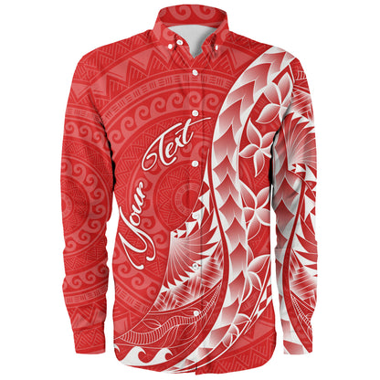 French Polynesia Custom Personalised Long Sleeve Shirt Coat Of Arms Tribal Patterns Style