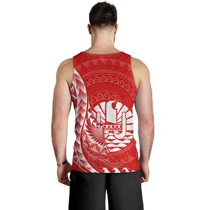 French Polynesia Custom Personalised Tank Top Coat Of Arms Tribal Patterns Style